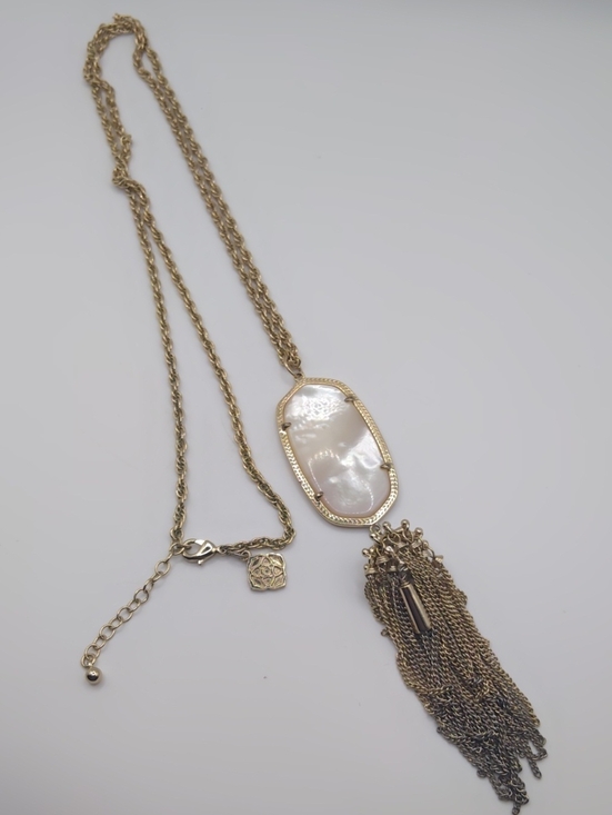 Kendra Scott Jewelry - Kendra Scott Mother Of Pearl Pendant Rayne Long Necklace Gold tone